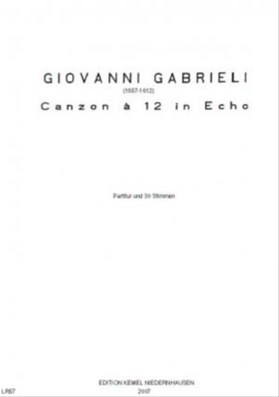 Canzon a 12 in echo