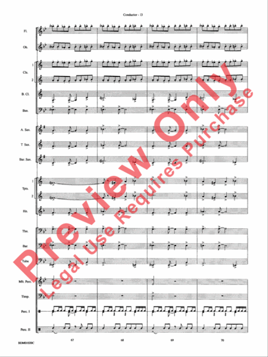 The Curse of Tutankhamun Concert Band scores gallery preview page 16
