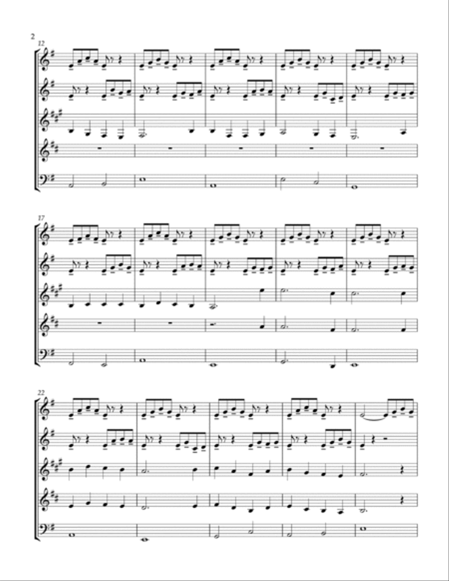 O Come, O Come, Emmanuel Woodwind Quintet scores gallery preview page 2
