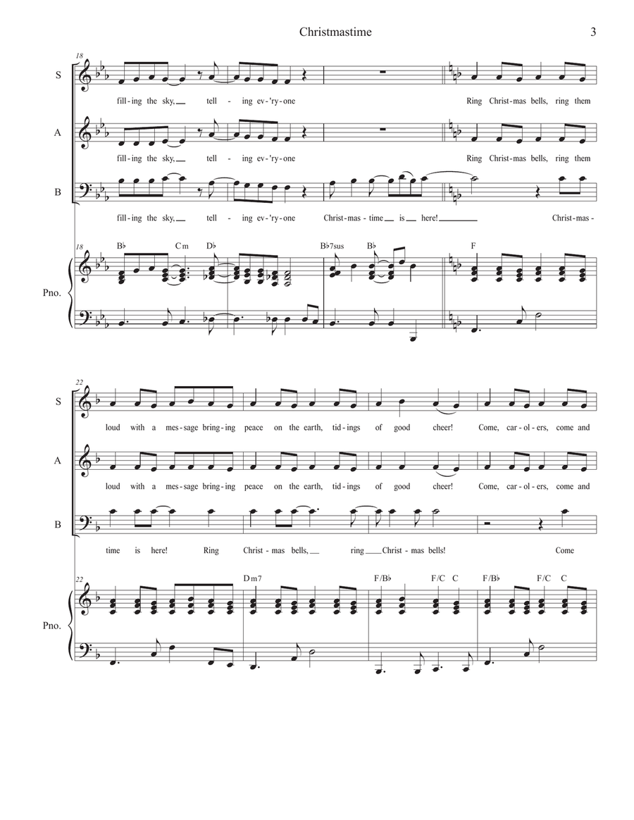 Christmastime Piano, Vocal scores gallery preview page 3
