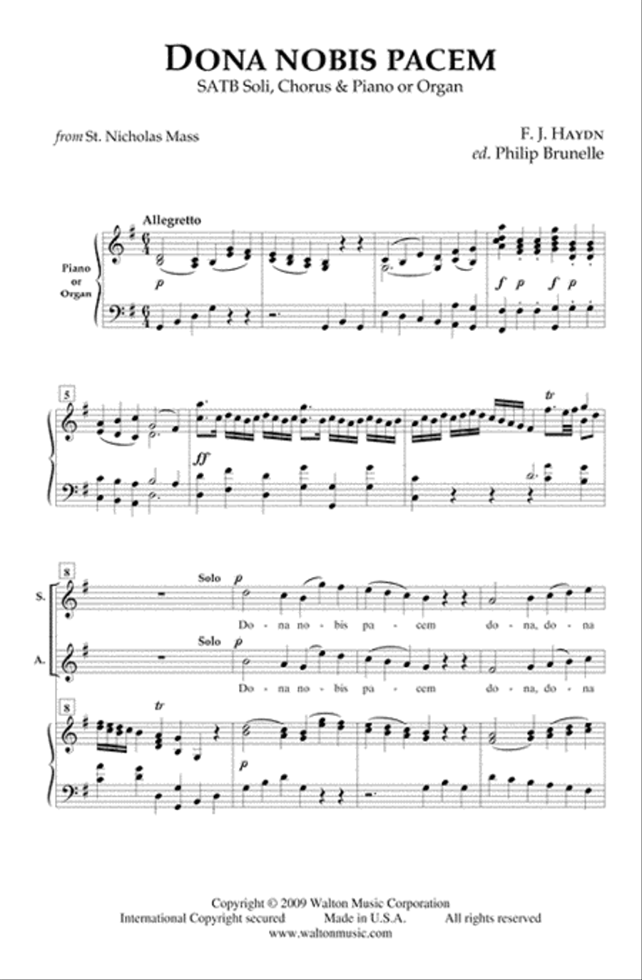 Dona Nobis Pacem - SATB 4-Part scores gallery preview page 2
