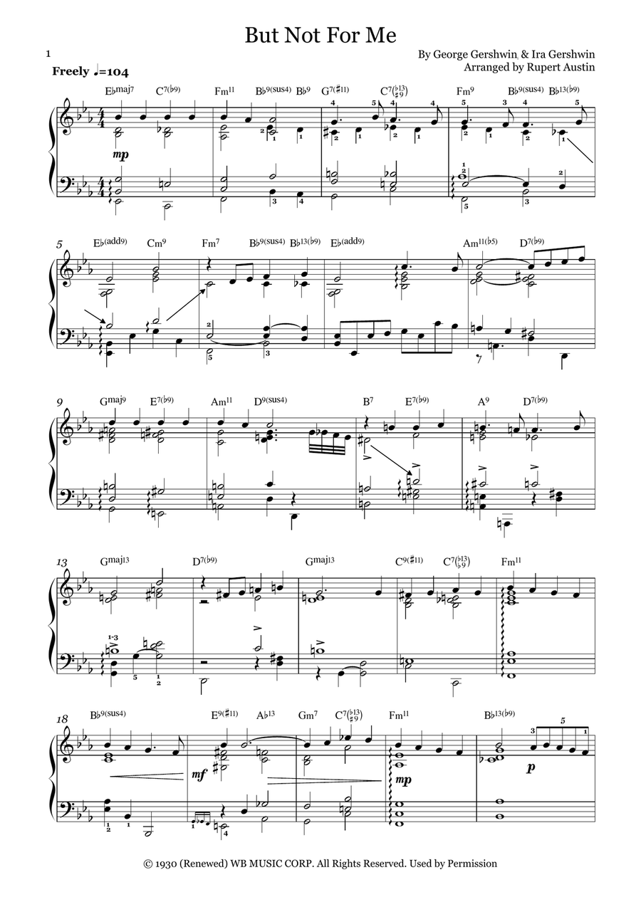 But Not For Me Piano Solo scores gallery preview page 2