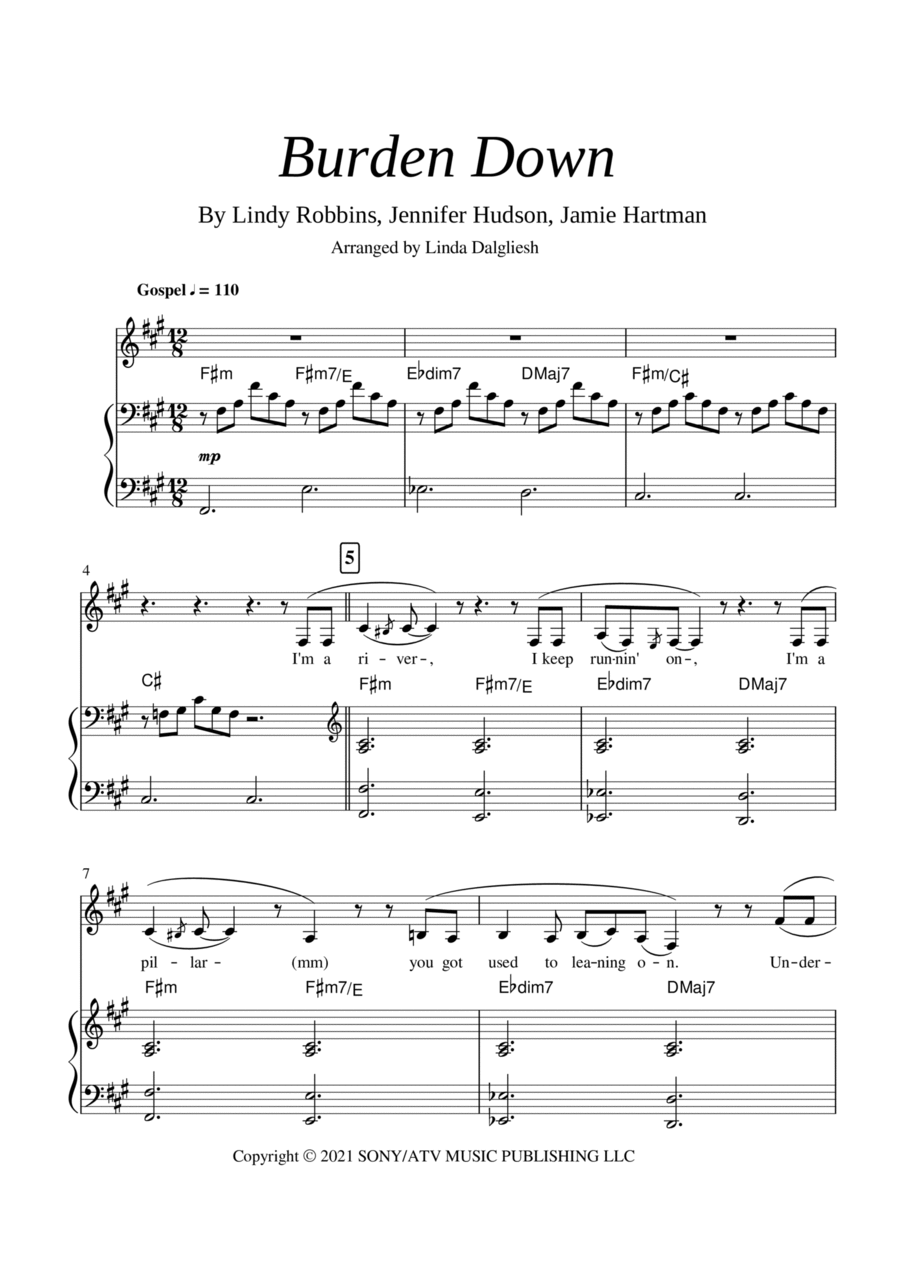 Burden Down Burden Down A Cappella scores gallery preview page 1