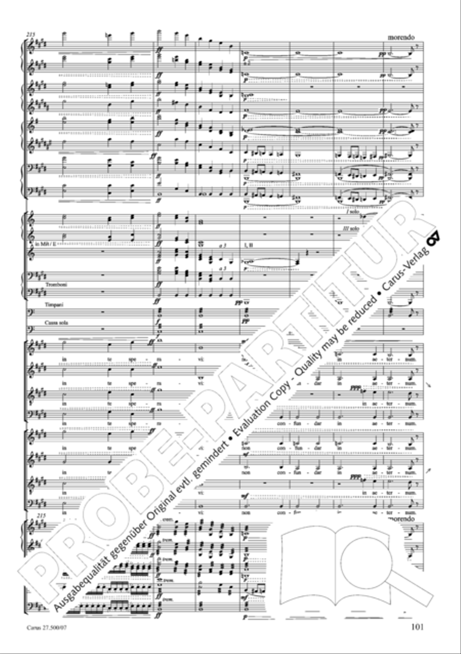 Quattro pezzi sacri Orchestra scores gallery preview page 102