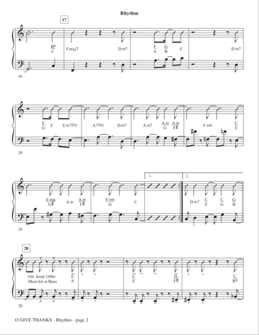 O Give Thanks - Rhythm Choir scores gallery preview page 2