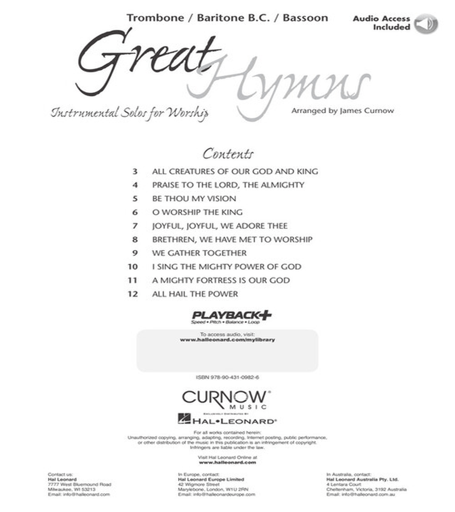 Great Hymns Bassoon scores gallery preview page 2