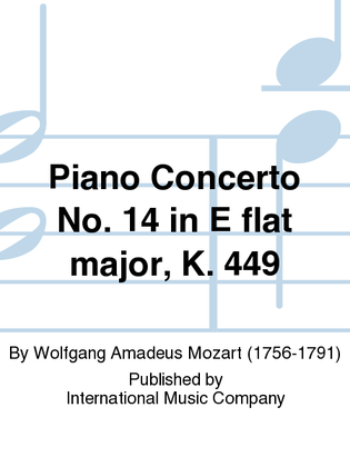Book cover for Piano Concerto No. 14 In E Flat Major, K. 449