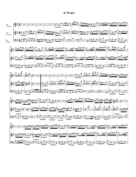 Trio sonata QV 2:21 (arrangement for 3 recorders)