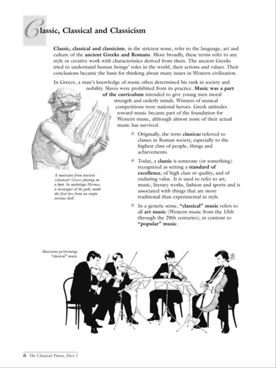 The Classical Piano: The Influence of Society, Style, and Musical trends on the Great Piano Composers Piano Solo scores gallery preview page 4