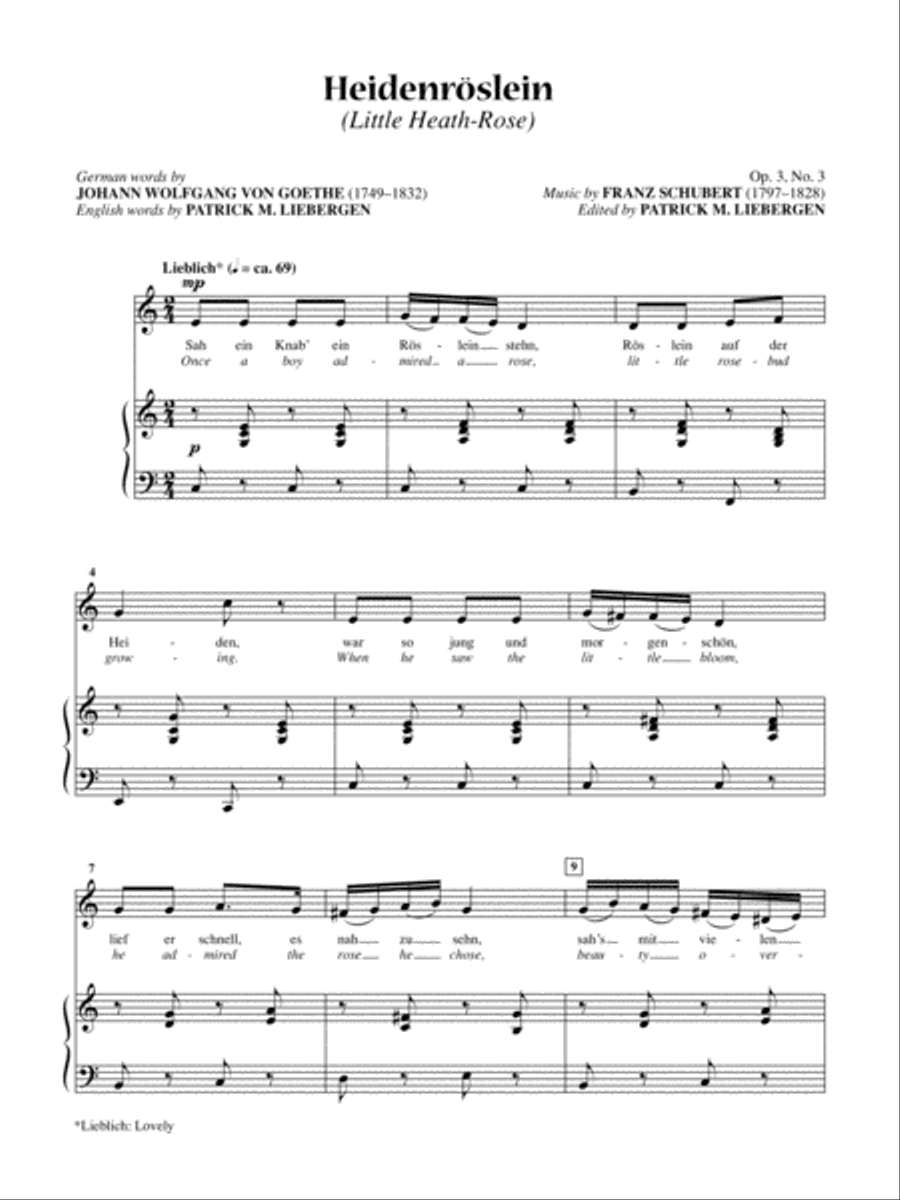 Heidenroslein (Little Heath-rose) [Low Voice] Low Voice scores gallery preview page 1