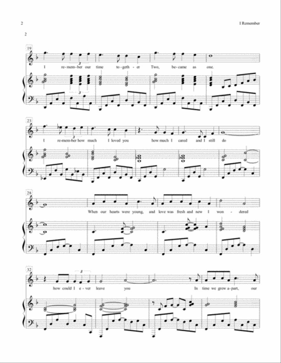 I Remember I Remember Voice scores gallery preview page 2