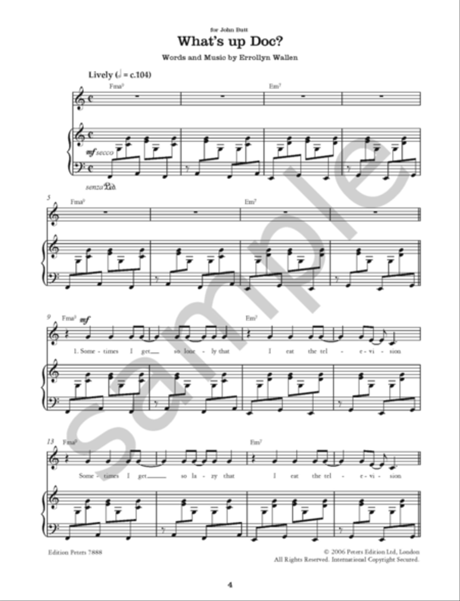 The Errollyn Wallen Songbook for Voice and Piano Piano, Vocal scores gallery preview page 2
