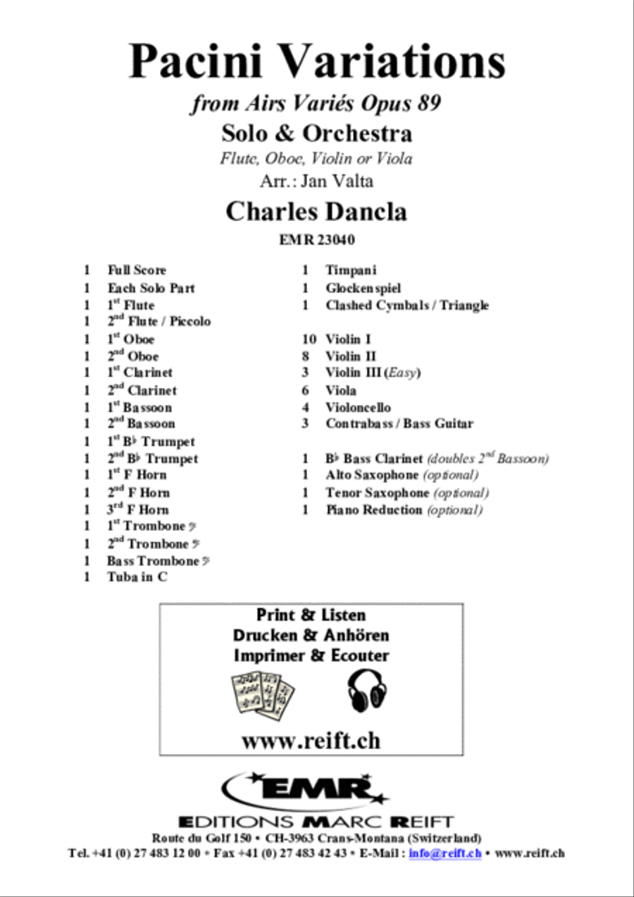 Pacini Variations Orchestra scores gallery preview page 2