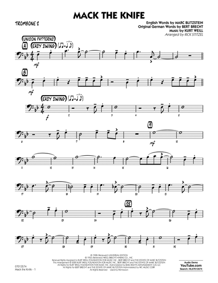 Mack The Knife (arr. Rick Stitzel) - Trombone 2