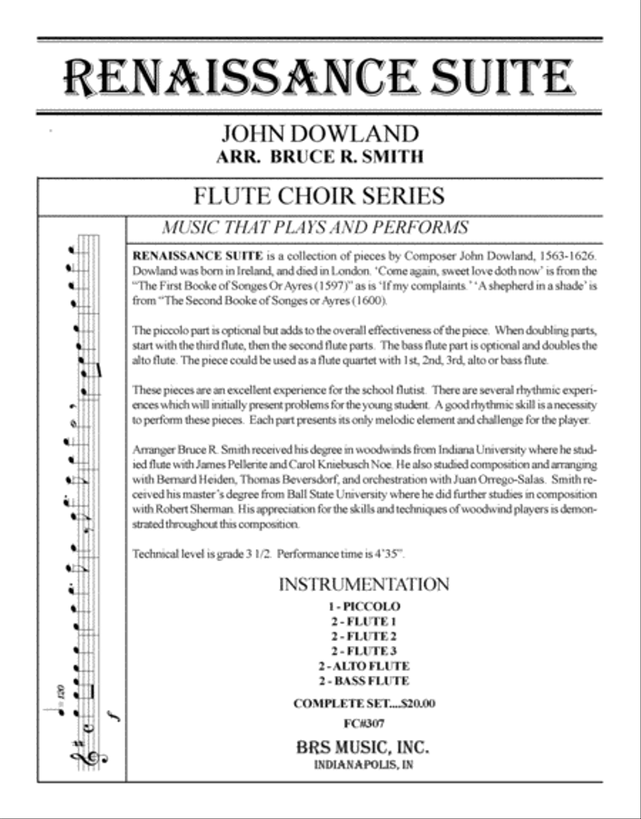 Renaissance Suite Flute Choir scores gallery preview page 1
