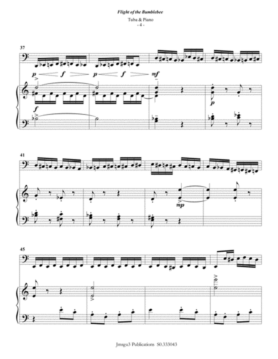 Korsakov: Flight of the Bumblebee for Tuba & Piano image number null