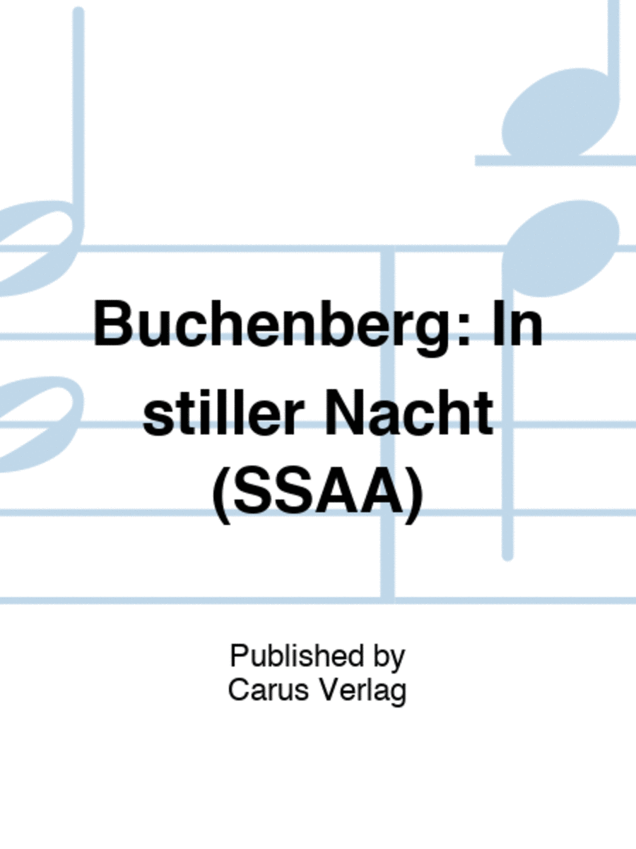 Buchenberg: In stiller Nacht (SSAA)