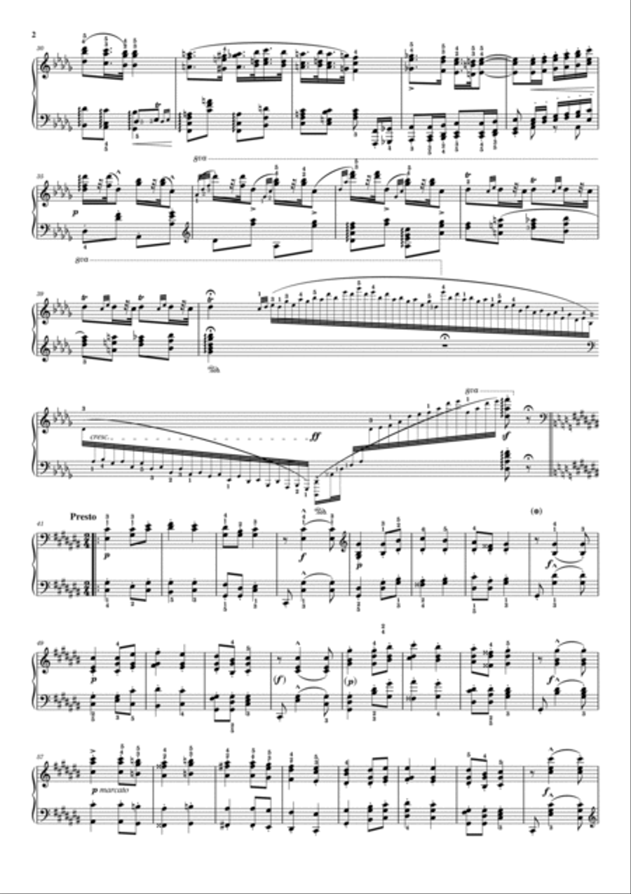 Franz Liszt Hungarian Rhapsody No.6 S.244 - Original With Fingered - For Piano Solo Piano Solo scores gallery preview page 2