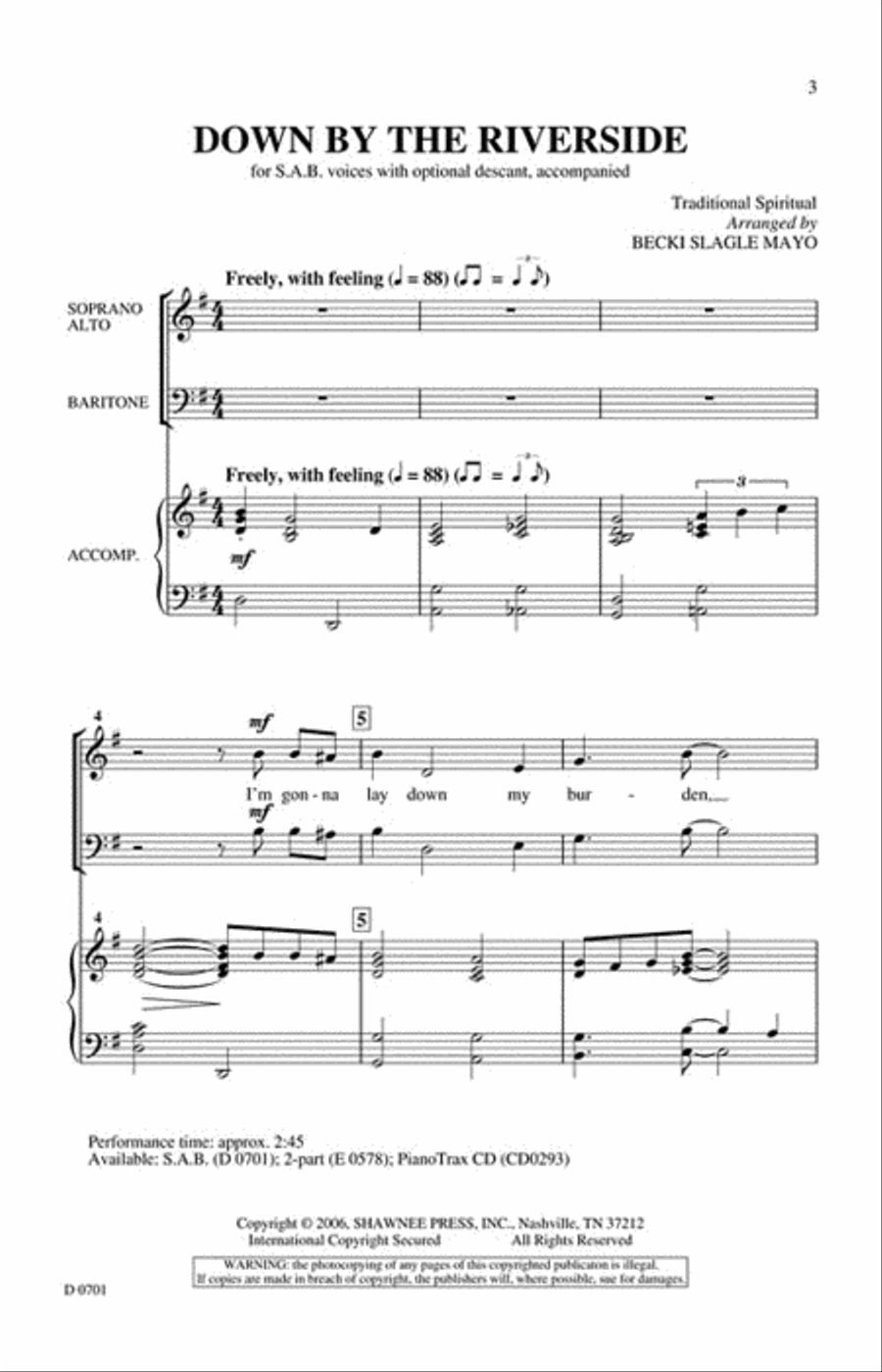 Down by the Riverside 3-Part scores gallery preview page 2