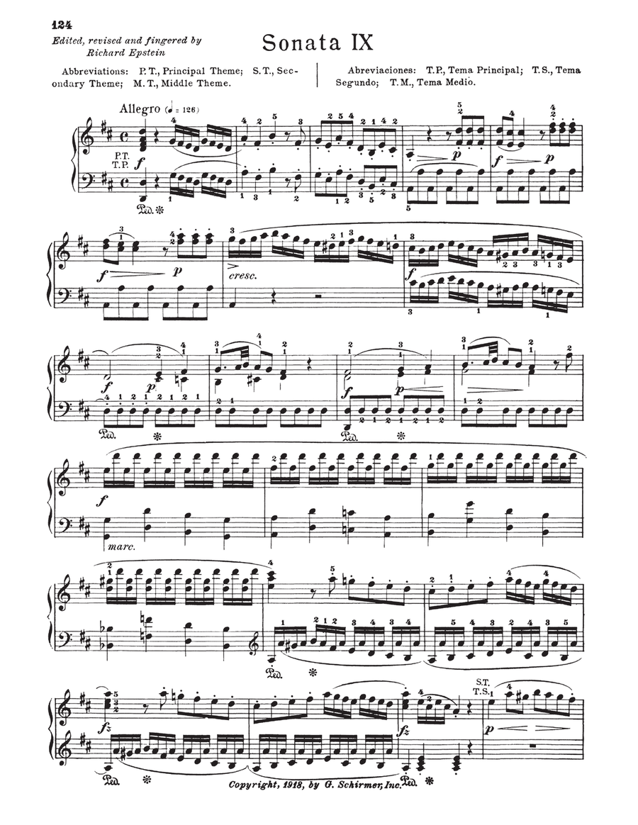 Sonata In D Major, K. 284 Piano Solo scores gallery preview page 1