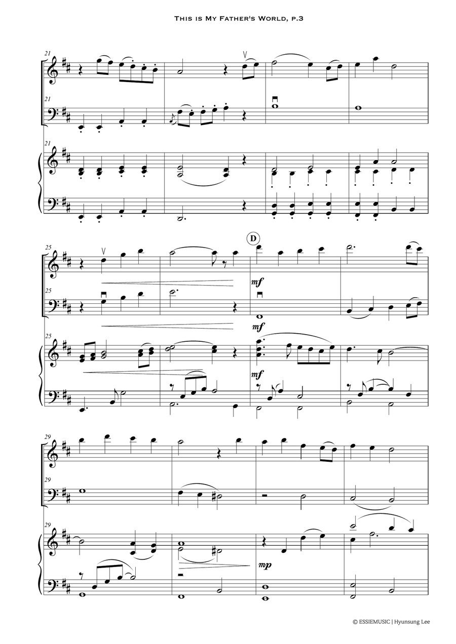 This is My Father's World - Piano Trio (Vn,Vc.Pno) Piano Trio scores gallery preview page 5