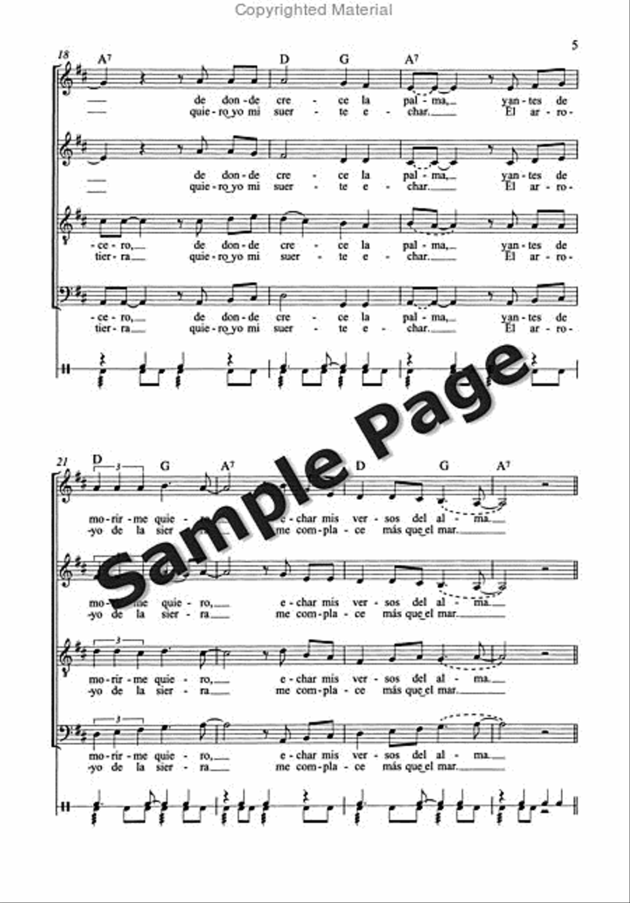 Fernandez Diaz Guantanamera (becker) 4-Part scores gallery preview page 6