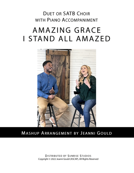 Amazing Grace/ I Stand All Amazed MASHUP for duet and choir image number null