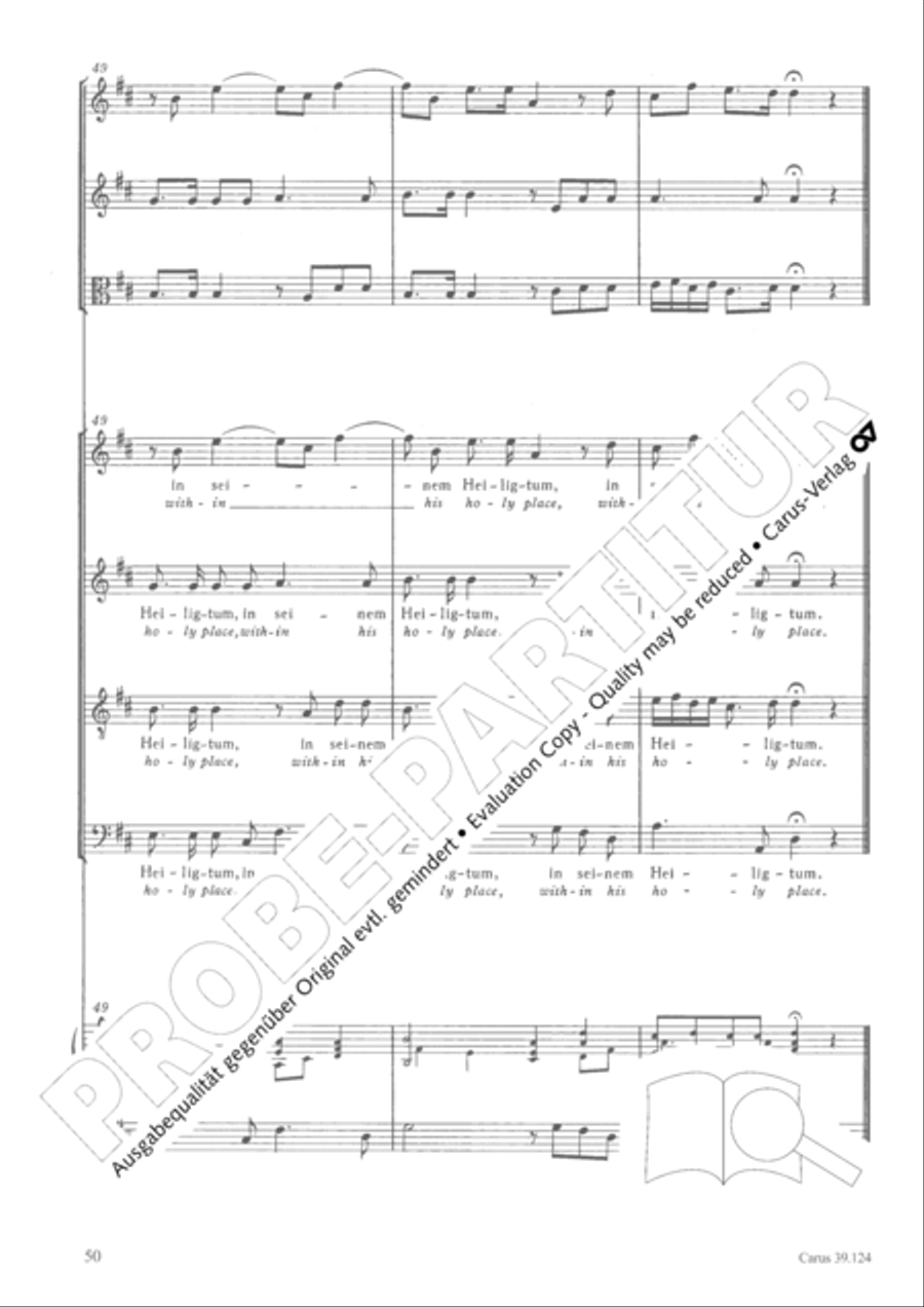 Sing to the Lord a new song (Singet dem Herrn ein neues Lied) 4-Part scores gallery preview page 51