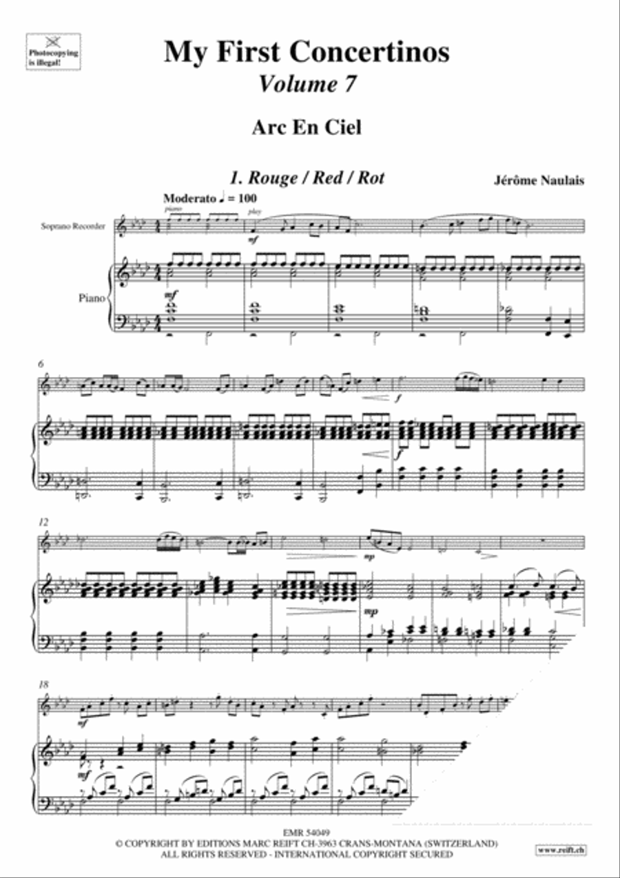 My First Concertinos Volume 7 Soprano Recorder scores gallery preview page 5