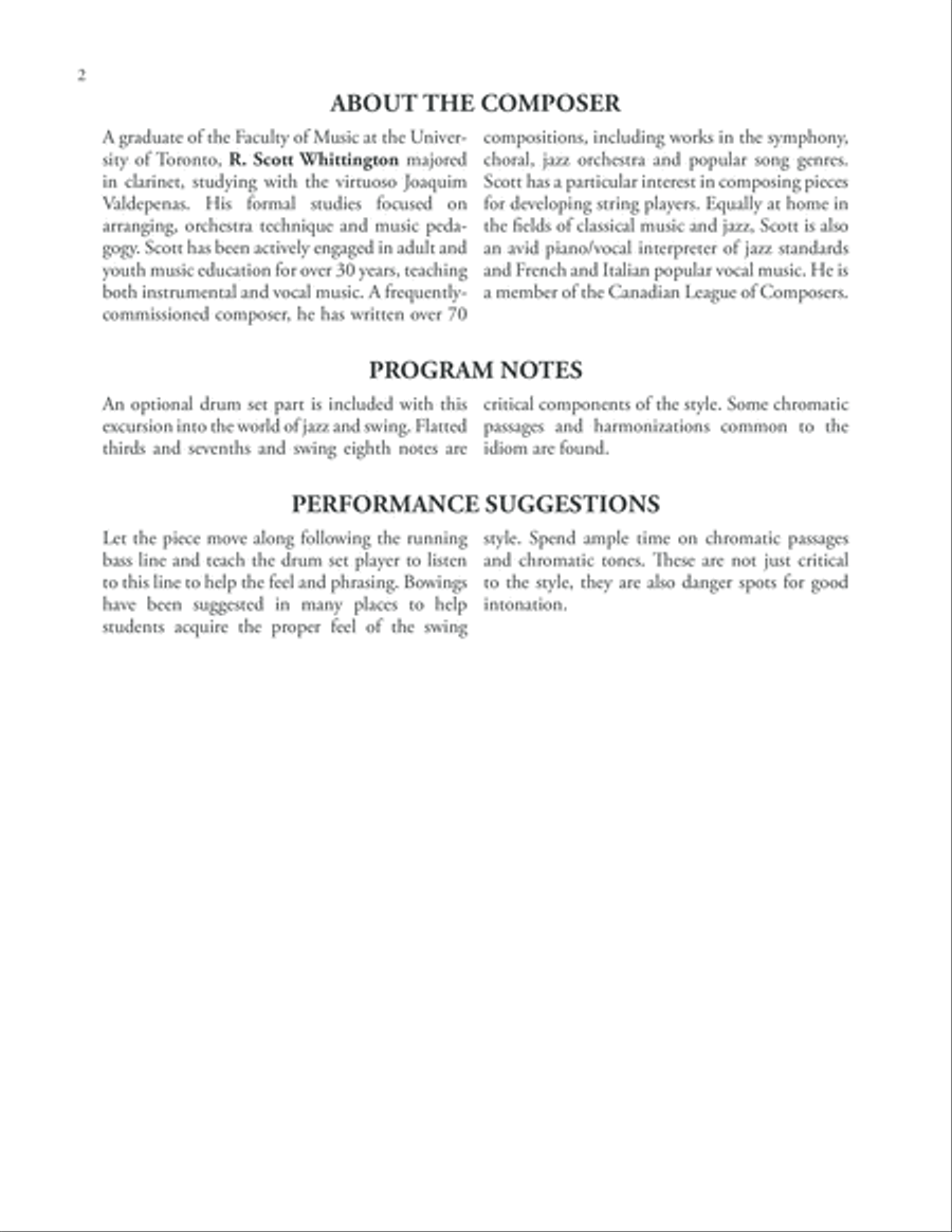 At the Jazz Junction At the Jazz Junction String Orchestra scores gallery preview page 2