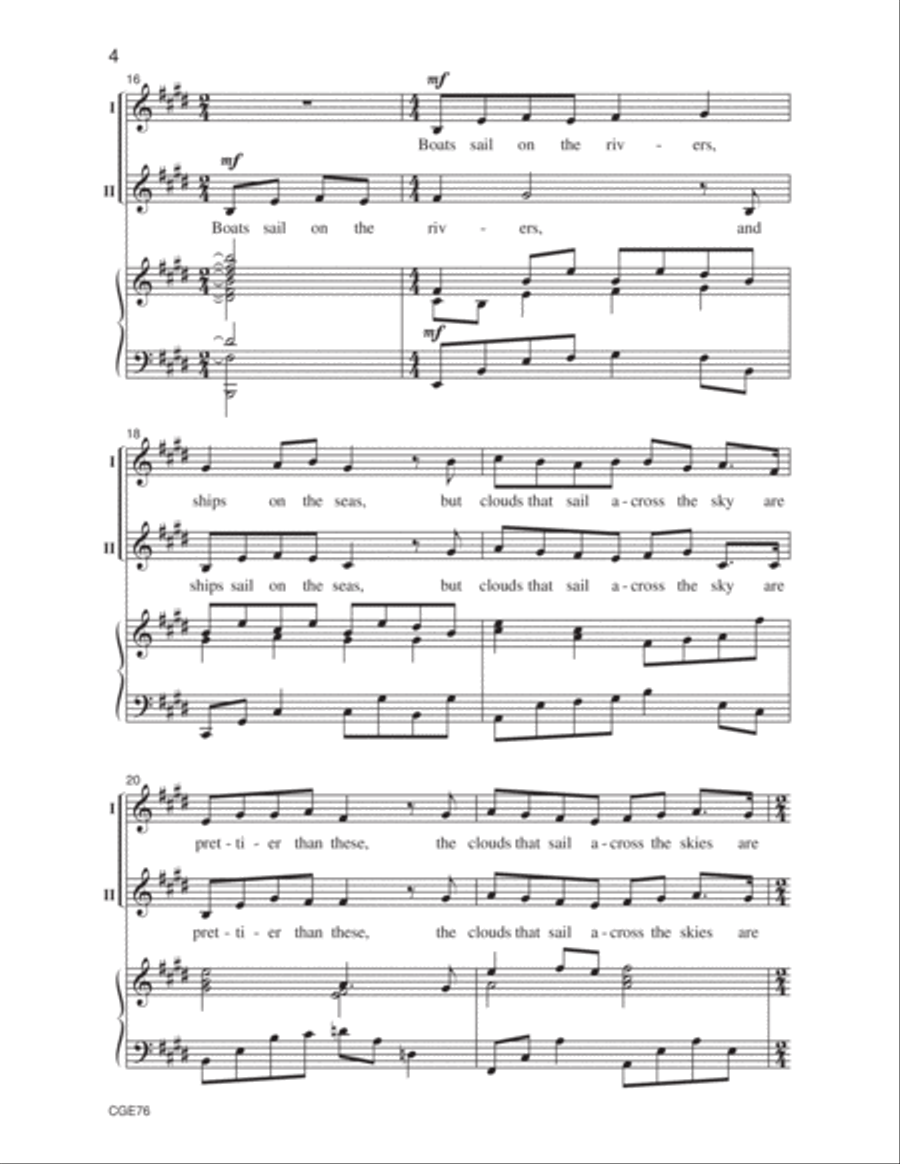 Boats Sail on the Rivers 2-Part scores gallery preview page 4