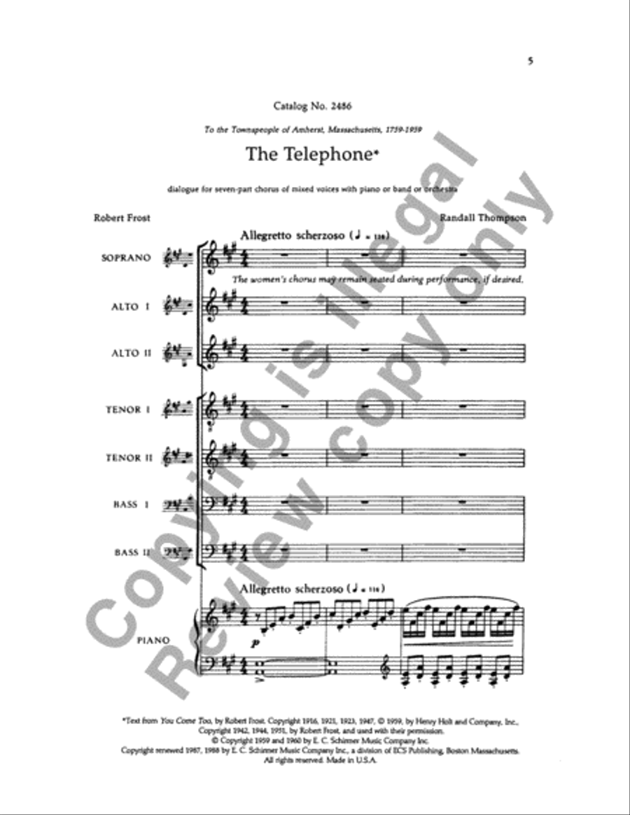 The Telephone - SAA/TTBB - From 