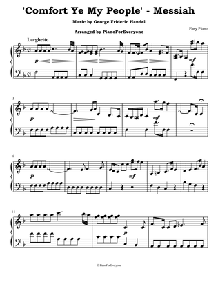 'Comfort Ye My People' from Messiah - Handel (Easy Piano)