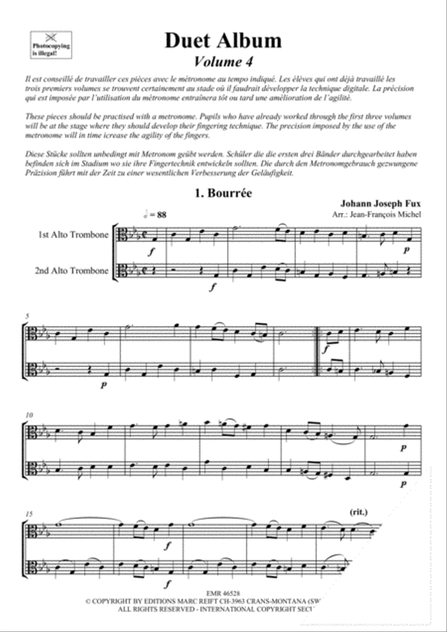 Duet Album Vol. 4 Trombone scores gallery preview page 3