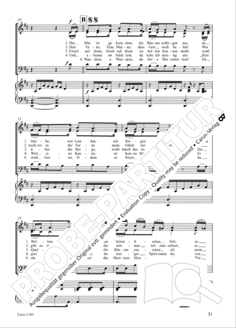 Loreley. Folk songs for choir (Loreley. Volkslieder fur Chor) Choir scores gallery preview page 38