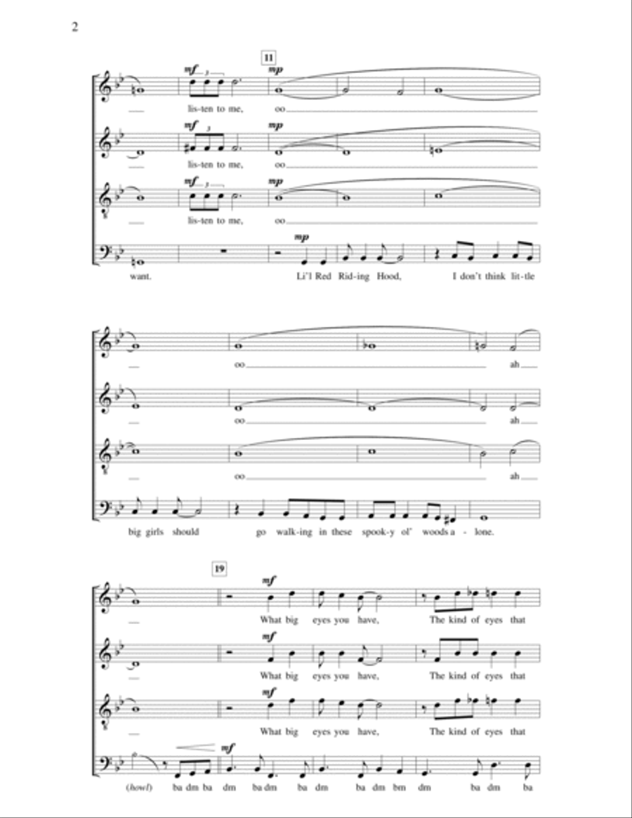 Li'l Red Riding Hood 4-Part scores gallery preview page 2