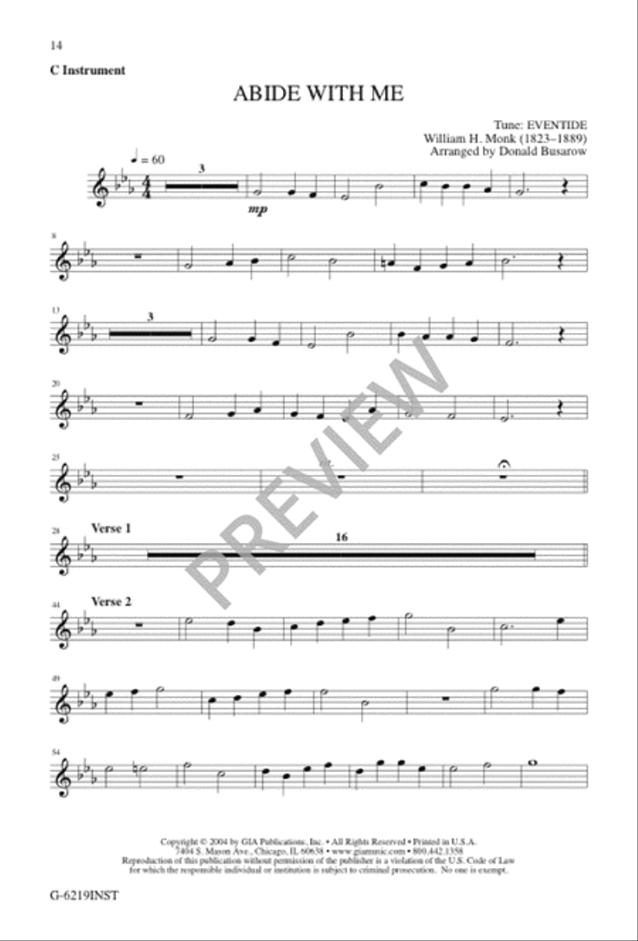 Abide with Me Abide with Me 4-Part scores gallery preview page 14