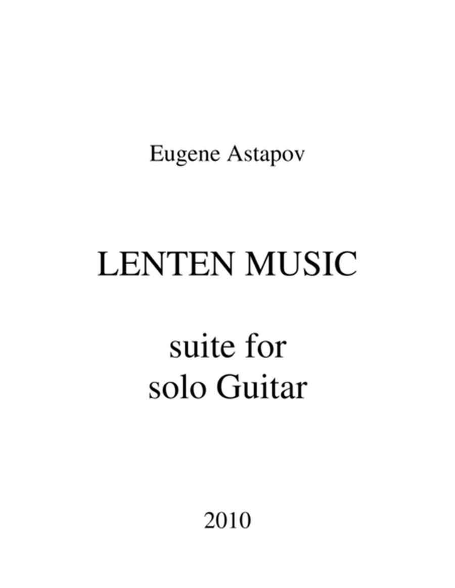 Lenten Music for solo Guitar