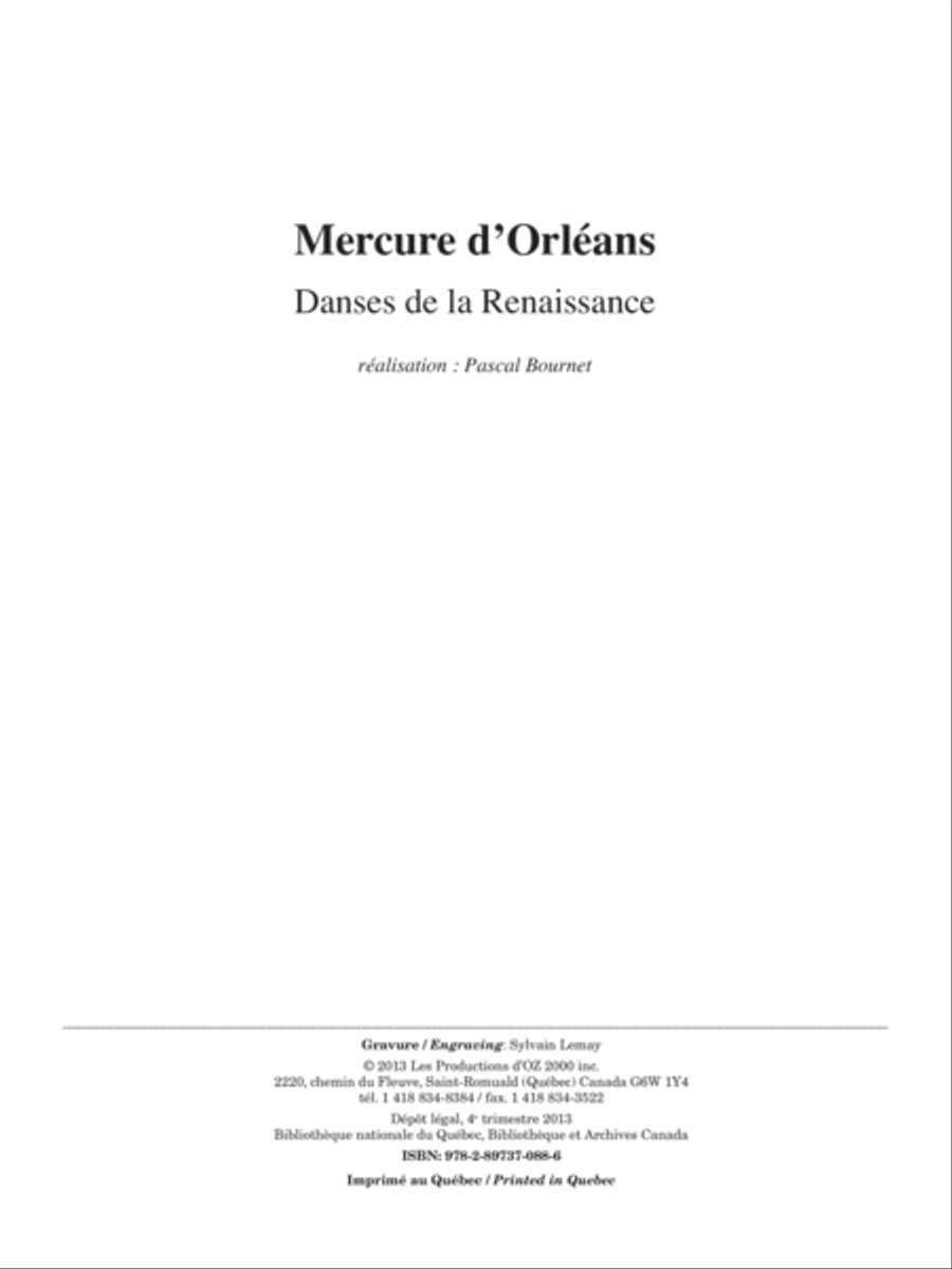 Danses de la Renaissance Classical Guitar scores gallery preview page 1