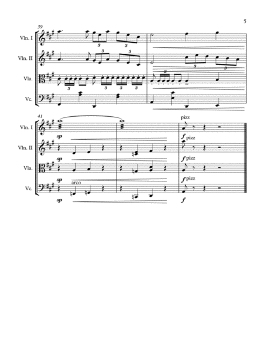 Time To Say Goodbye String Quartet scores gallery preview page 6