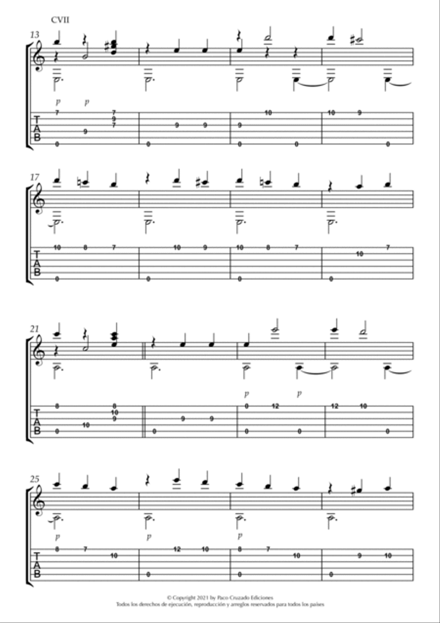 Bolero para Amalia Classical Guitar scores gallery preview page 4
