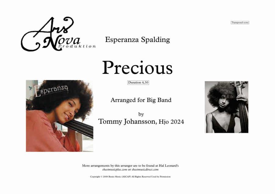 Precious Jazz Ensemble scores gallery preview page 1
