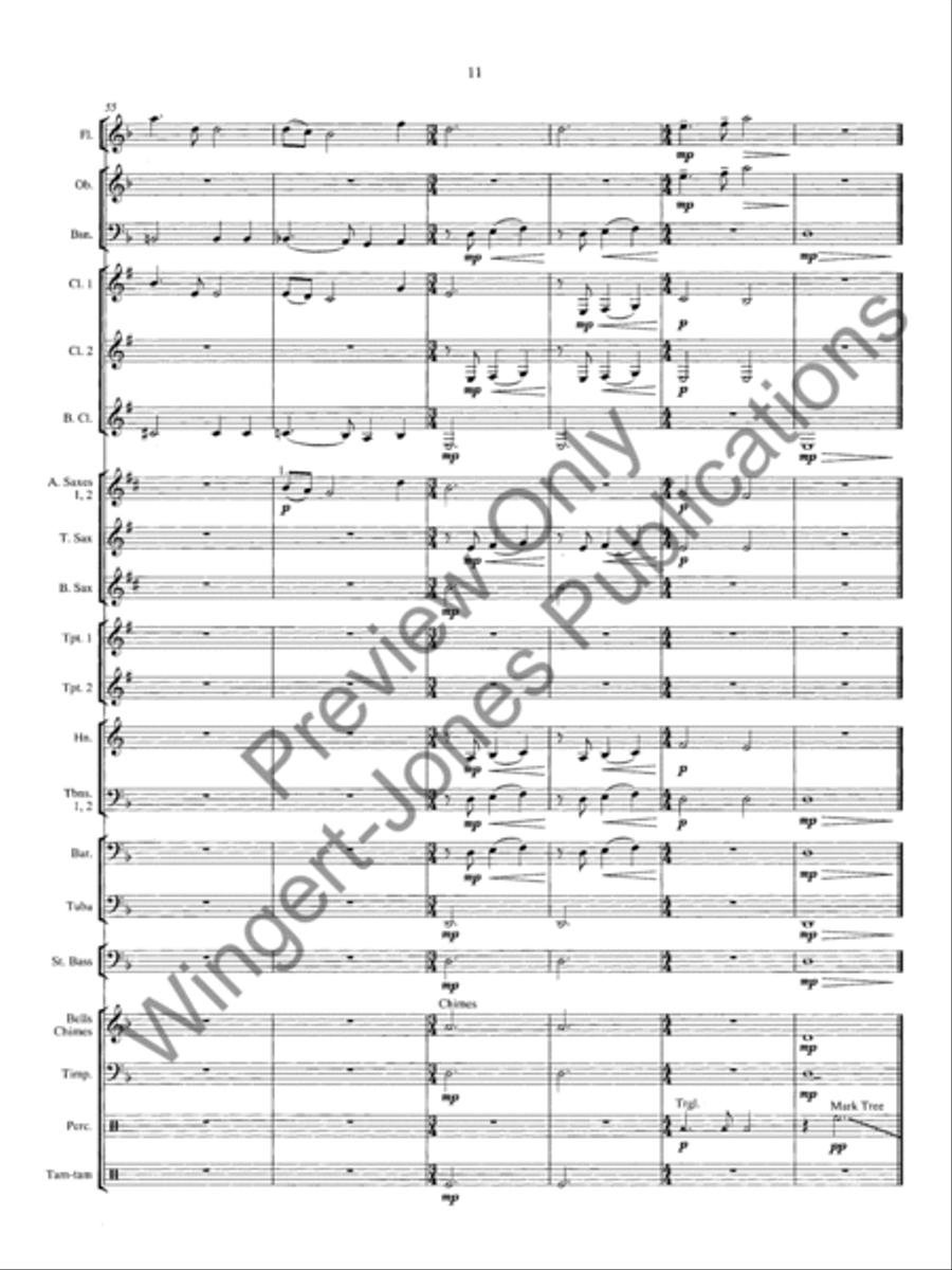 Rising Of The Assidium Moon Concert Band scores gallery preview page 16