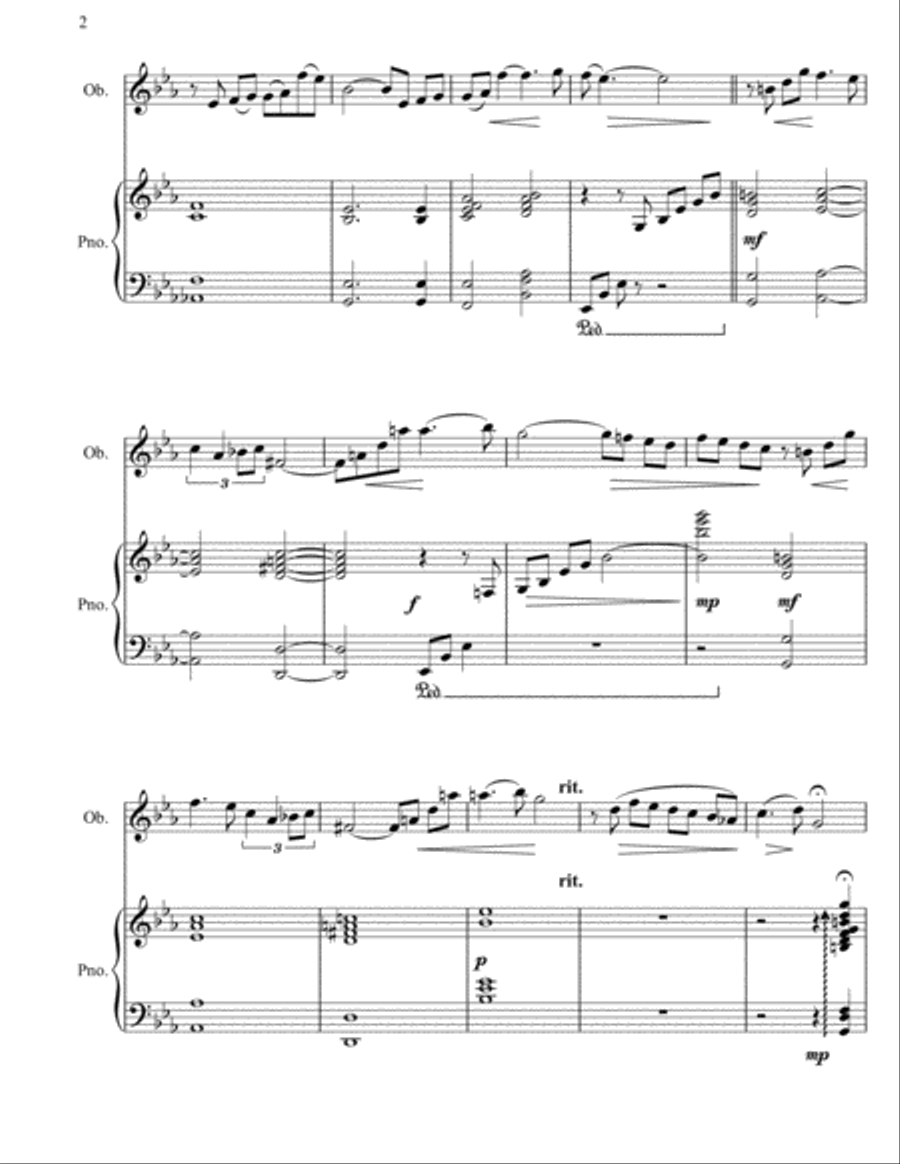 Reflections - Oboe Reflections - Oboe Piano Accompaniment scores gallery preview page 3