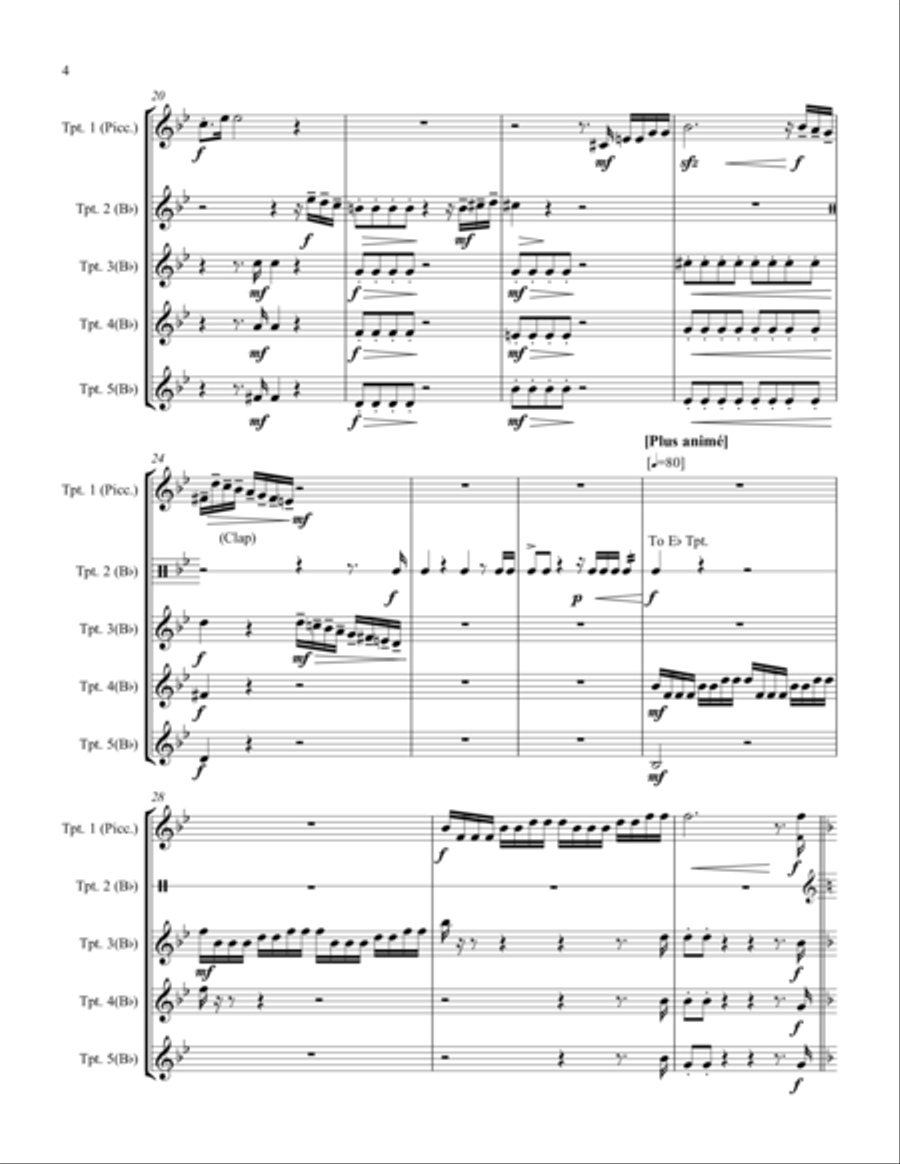 Overture to Zaïs Small Ensemble scores gallery preview page 4