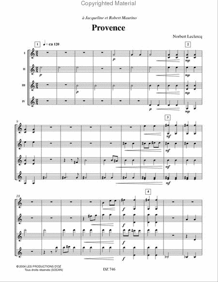 Provence Guitar Ensemble scores gallery preview page 2