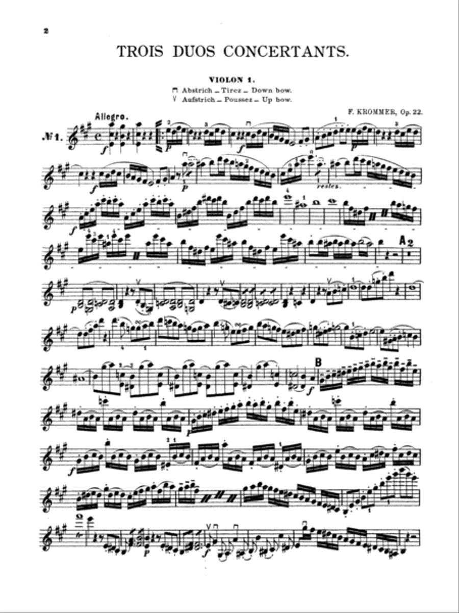 3 Duos Conc - Op.22 For 2 Violins