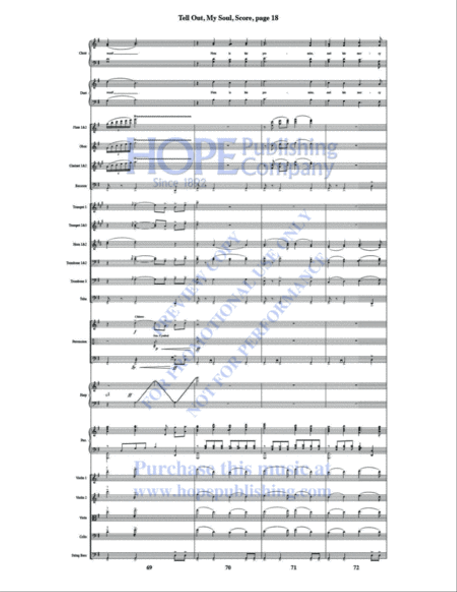 Tell Out, My Soul Tell Out, My Soul Choir scores gallery preview page 20