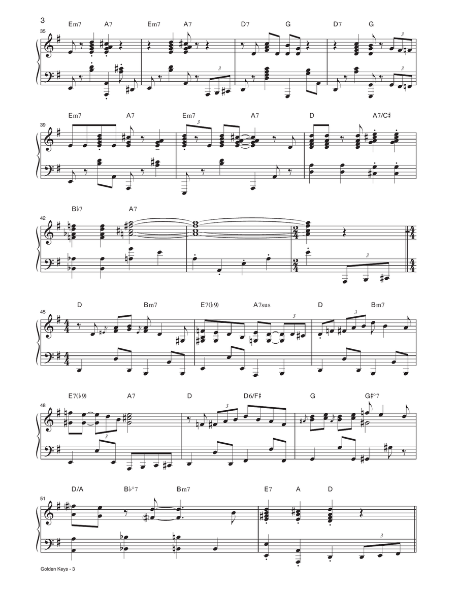 Golden Keys Piano Solo scores gallery preview page 3