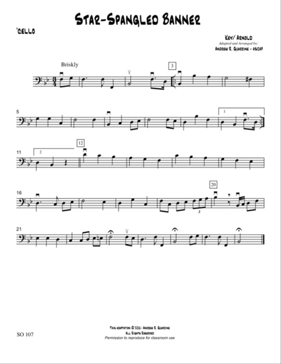Star Spangled Banner String Orchestra scores gallery preview page 2